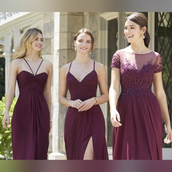 Mori Lee Bridesmaid Dress | Style 21611 | Bordeaux - Picture 9 of 14